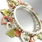Antique Hearts Charms Stretch Bracelet