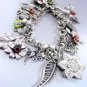 Antique Silver Charms Bracelet