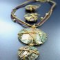 Antique Patina Gold Wire Necklace Set