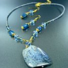 Blue Marble Stone Necklace Set