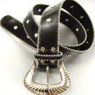 Black Crystals Studded Fashion Belt