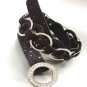 Black Glitter Silver Rings Belt