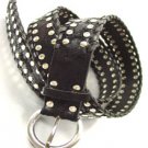 Black Silver Studded Buckle Belt