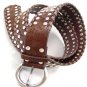 Brown Silver Studded Buckle Belt