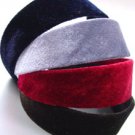 Dozen Assorted Color Velvet Head Bands