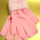 Pink Chenille Fashion Glove