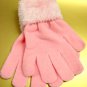Pink Chenille Fashion Glove
