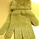 Khaki Chenille Fashion Glove
