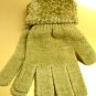 Khaki Chenille Fashion Glove
