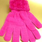 Hot Pink Chenille Fashion Glove