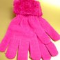 Hot Pink Chenille Fashion Glove