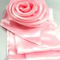 Light Pink Satin Scarf Belt Brooch Wrap