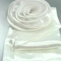 White Satin Scarf Belt Flower Brooch Wrap
