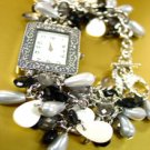 Black Pearls Beads Shells Cha Cha Watch