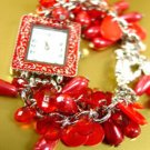 Red Pearls Beads Shells Cha Cha Watch