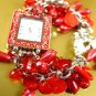 Red Pearls Beads Shells Cha Cha Watch
