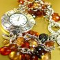 Brown Lucite Crystals Cha Cha Watch