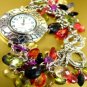 Multi Lucite Crystals Cha Cha Watch