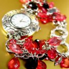 Pink Lucite Crystals Cha Cha Watch