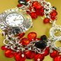 Red Lucite Crystals Cha Cha Watch