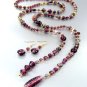 Purple Murano Glass Beads Lariat Neck Set 1N2730235