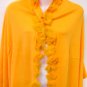 Orange Rabbit Fur Balls Shawl
