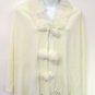 Creme Rabbit Fur Collar Balls Shawl