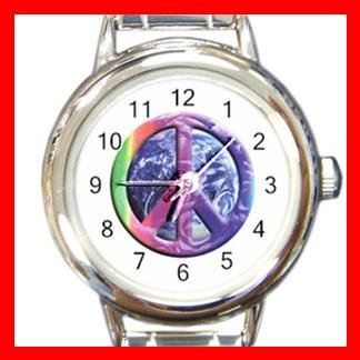 Rainbow Earth Peace Italian Charm Wrist Watch 007