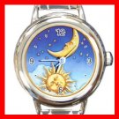 Sun Moon Stars Italian Charm Wrist Watch 016