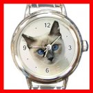 Siamese Cat Pet Animal Italian Charm Wrist Watch 019