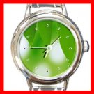 Natual Green Leaves Italian Charm Wrist Watch 049