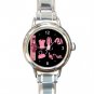 Retro Girl Vector Italian Charm Wrist Watch 066