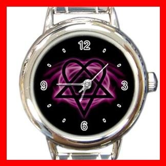 Pink Heartagram Italian Charm Wrist Watch 071