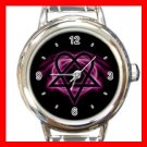 Pink Heartagram Italian Charm Wrist Watch 071