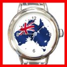 Australian Flag Italian Charm Wrist Watch 083