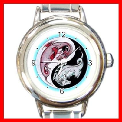 Yin Yang Dragons Myth Italian Charm Wrist Watch 105