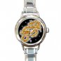 Gold Dragon with White Corona Italian Charm Wrist Watch 110
