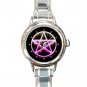 Wicca Pentagram Pentacle Italian Charm Wrist Watch 120