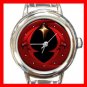 Darksome Night Shining Moon Round Italian Charm Wrist Watch 145