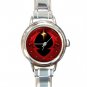 Darksome Night Shining Moon Round Italian Charm Wrist Watch 145