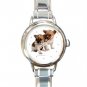 Chihuahua Dog Round Italian Charm Wrist Watch 155
