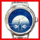 Gallery Swans Round Italian Charm Wrist Watch 159