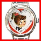A Valentine Hello Round Italian Charm Wrist Watch 167
