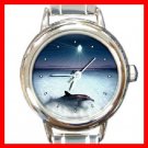 Enchanted Dolphin Round Italian Charm Wrist Watch 178