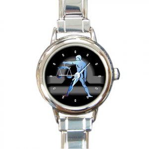 Zodiac Libra Round Italian Charm Wrist Watch 182