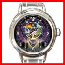 Wicca Pentacle Round Italian Charm Wrist Watch 191