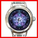 Pentagram Round Italian Charm Wrist Watch 193