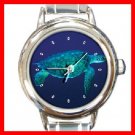 Sea Turtle Round Italian Charm Wrist Watch 194