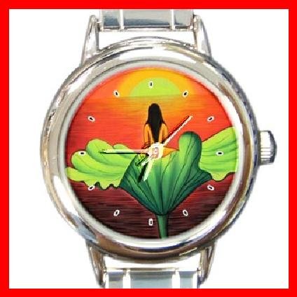 Sunset Existence Round Italian Charm Wrist Watch 196