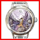 CELESTIAL Mermaid Moon Round Italian Charm Wrist Watch 201